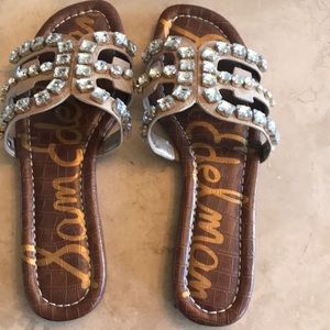 Sam Edelman rhinestone slides size 7 1/2